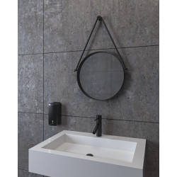 Κρεμαστός Καθρέπτης Iron Rope Φ55 εκ. Black (Μαύρος)